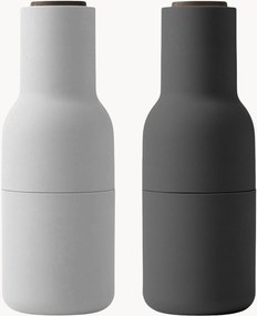 Mlynčeky na soľ a korenie Bottle Grinder's viečkami z orechového dreva, 2 ks