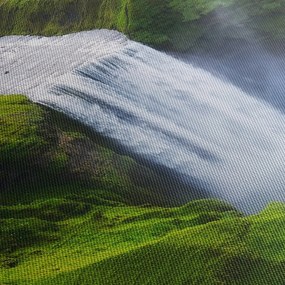 Obraz - Vodopád Skogafoss (120x50 cm)