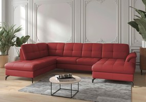 XXXLutz SEDACIA SÚPRAVA, textil, koža, červená Sit & More - Sedačky - 00014401634T