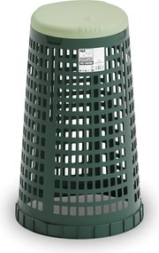 Plastový odpadkový kôš na 120 l vrecia, zelený, zelené veko