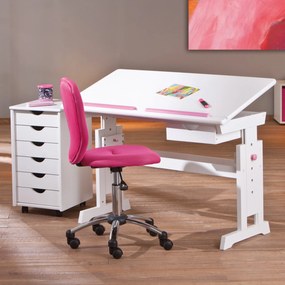 Sconto Nastaviteľný písací stôl BERNIS biela