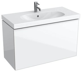 GEBERIT Acanto závesná skrinka pod umývadlo, 1 zásuvka, 890 x 416 x 535 mm, lesklá biela, 500.616.01.2