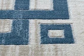 Moderný koberec NOBLE 1539 68 vzor rámu vintage - Štrukturálny, dve vrstvy rúna, krémová modrá Veľkosť: 120x170 cm
