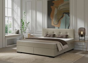 XXXLutz BOXSPRINGOVÁ POSTEĽ, 180/220 cm, béžová MID.YOU - Online Only spálne - 002784001278