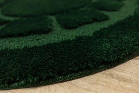 Kúpeľňový koberček Ocean fľaškovo zelený kruh