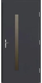 Vchodové dvere Silves drevené 110x210 cm P antracit