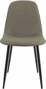 Sada 4 ks jedálenských stoličiek Maryam látka - sivohnedá