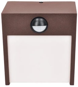 Brilagi-LED Vonkajšie nástenné svietidlo so senzorom TERNI LED/12W/230V hnedé IP44