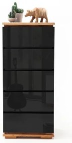 Komoda ARVI čierna/dub