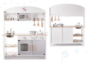 KIK Detská drevená kuchynka MODERN CLASSIC+ príslušenstvo