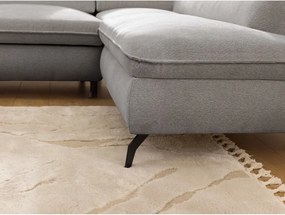 Svetlosivá ženilková rohová pohovka (pravý roh/do L) Marbeya – Ropez