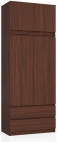 Skriňa s nadstavcom S 90 cm 2D 2SZ CLP wenge