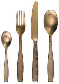 Príborový set 24 ks - Gaya All Satin zlatý - Chevron - 128499