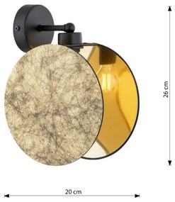 Nástenná lampa MOTIF 1xE27/15W/230V zlatá