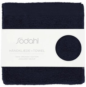 Tmavomodrý froté bavlnený uterák 40x60 cm Comfort – Södahl