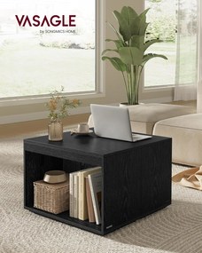 Konferenčné stolíky, príručné stolíky súprava 3 ks, prispôsobiteľné, čierne