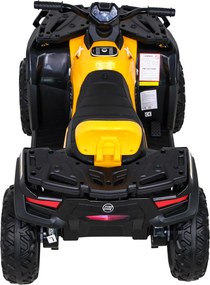 Ramiz Štvorkolka XT-Speed pre deti žltá + pohon 4x4 + EVA kolesá + pomalý štart + MP3 rádio + LED