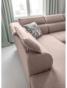 Béžová rozkladacia rohová pohovka (ľavý roh) Sweet Harmony – Miuform