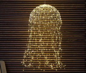 LED polguľa s opletenou svetelnou reťazou, veľká