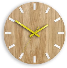 Nástenné hodiny Simple Oak hnedo-žlté
