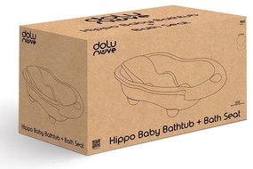 Dolu Detská vanička Hippo s lehátkom, béžová, 26 x 84,5 x 50,5 cm
