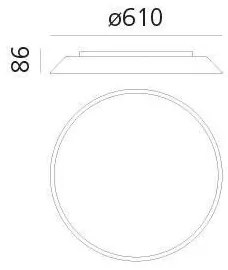 Artemide AR 0241320A - LED Stropné svietidlo FEBE 4xLED/30W/230V