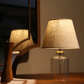 Stolná lampa Glastor 30 cm béžová