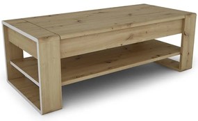 Konferenčný stolík Capannoli lift top dub artisan/biela