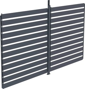 Bočná zástena pre bioklimatickú pergolu BestBerg BBP-C1CG / 370 × 218 cm / sivá