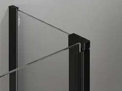 Mexen MIST, 1-krídlové sprchové dvere (1d+1s) 80x200 cm, 6mm číre sklo so vzorom mriežky, pravý, 8A4-080-000-70-77-P