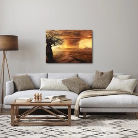 Obraz oranžových mračien (70x50 cm)