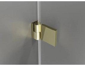 Mexen Lunar-B Duo, výklopný sprchový kút 95 x 70 cm, 8mm číre sklo, zlatý profil, 832-095L-070P-50-00