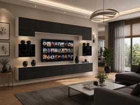 Obývacia stena 300 cm TV/RTV čierna eben  IMP 3/5/W/HKBHK/0/0