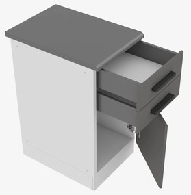 Kuchynská skrinka Belini Premium Full Version spodná so zásuvkami 40 cm šedý mat s pracovnou doskou