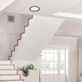 LED podhľadové svietidlo WOODY SPOT LED/16,5W/230V 4000K orech Ø18,5 cm