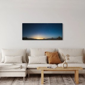 Obraz - Nočné nebo nad cestou (120x50 cm)