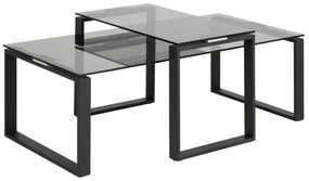 Sada 2 konferenčných stolíkov so sklenenou doskou Actona Katrine