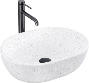 Rea Amelia Warm, umývadlo na dosku 480x345x135 mm, imitácia kameňa, REA-U3001