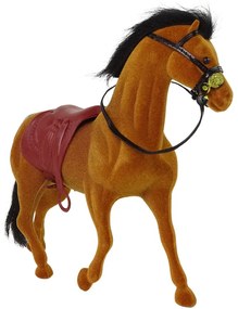Lean Toys Figúrka hnedého koníka s hnedým sedlom