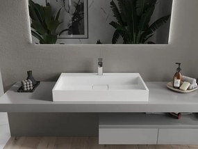 Mexen Ava umývadlo na dosku z konglomerátu 1/O 80 x 46 cm, biele - 23018001