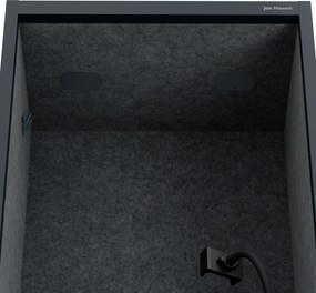 Akustická kabína SALLY MentalBox 600 mm – antracitový korpus, tmavosivé sedadlo