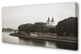 Obraz na plátne Krakow River bridge 100x50 cm