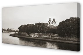 Obraz na plátne Krakow River bridge 120x60 cm
