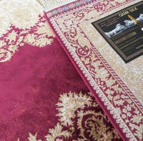 Koberec Exkluzívny Qum Silk 02 čevený