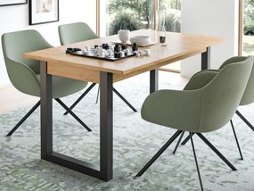 Rozkladací jedálenský stôl Seattle 150x90 cm, dub artisan/antracit