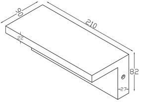 Top Light - LED Vonkajšie nástenné svietidlo LED/10W/230V 4000K IP54