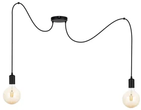Belis Luster na lanku MIROS 2xE27/60W/230V pavúk čierna BE0744