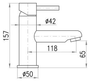 RAV Slezák SE426.0 - Umývadlová batéria JUNIOR 15,7 cm červená/modrá/zelená