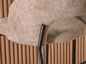 Dizajnová barová stolička CARTER hnedá