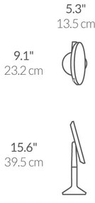 Kozmetické zrkadlo s osvetlením/zväčšovacie (5x) ø 20 cm Sensor Trio – simplehuman